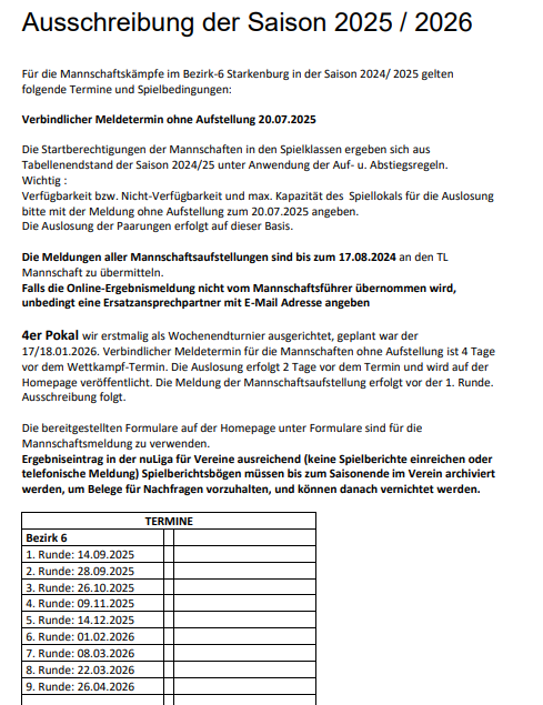 Ausschreibung 2025 2026